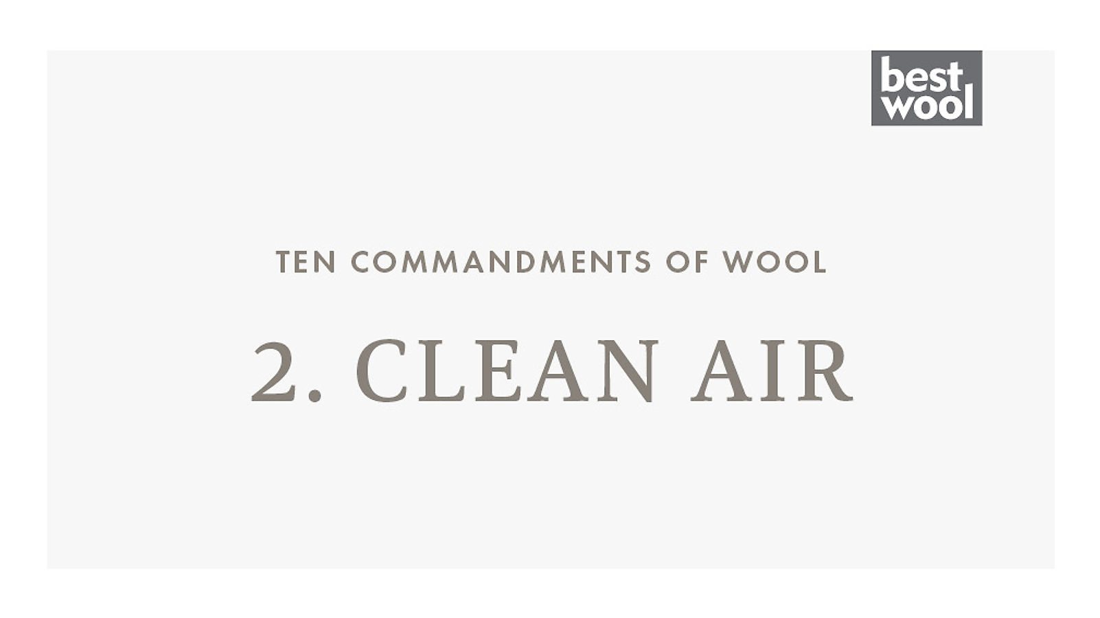 2. Clean Air - Best Wool